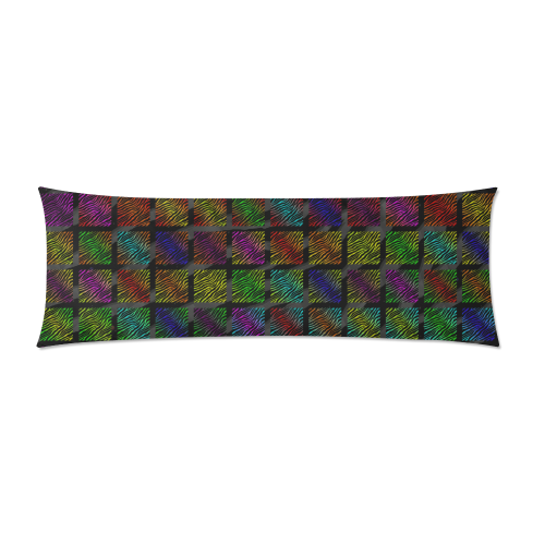 Ripped SpaceTime Stripes Collection Custom Zippered Pillow Case 21"x60"(Two Sides)