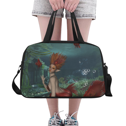 Beautiful mermaid and fantasy fish Fitness Handbag (Model 1671)