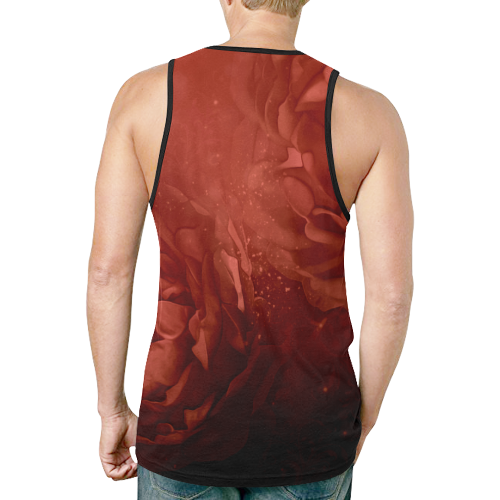 Wonderful red flowers New All Over Print Tank Top for Men (Model T46)