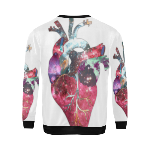 Universal Heart All Over Print Crewneck Sweatshirt for Men/Large (Model H18)