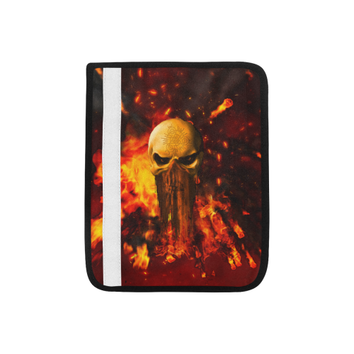 Amazing skull with fire Car Seat Belt Cover 7''x8.5''
