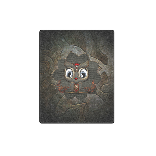 Funny steampunk owl Blanket 40"x50"