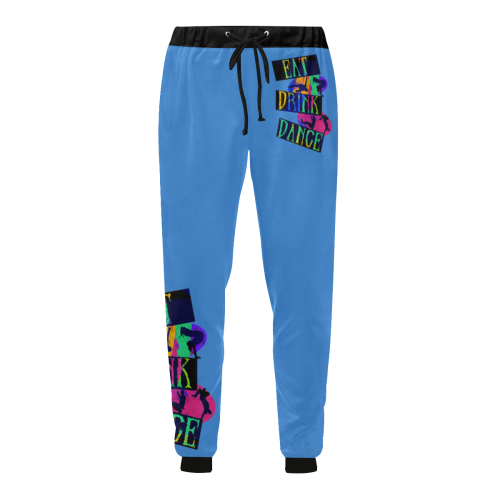Break Dancing Colorful / Blue Unisex All Over Print Sweatpants (Model L11)