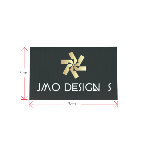 JMo LOGO Private Brand Tag on Bags Inner (Zipper) (5cm X 3cm)