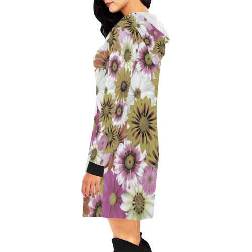 Spring Time Flowers 4 All Over Print Hoodie Mini Dress (Model H27)