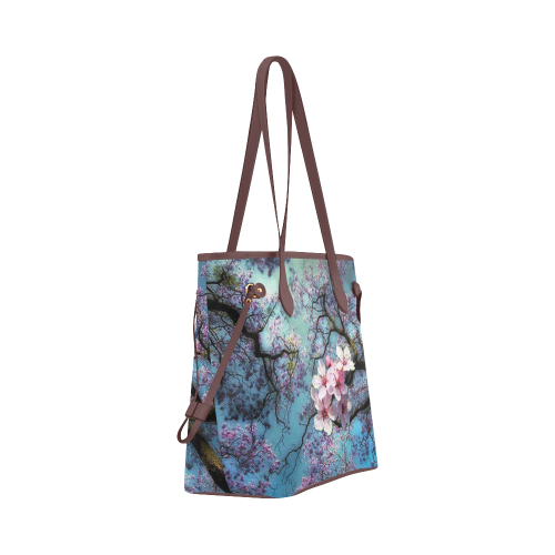 Cherry blossomL Clover Canvas Tote Bag (Model 1661)
