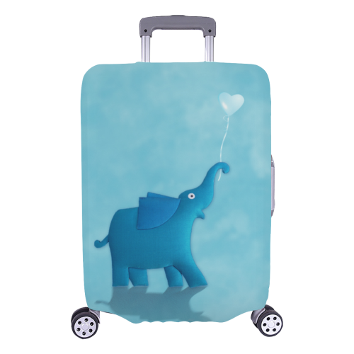blue elephant Luggage Cover/Large 26"-28"