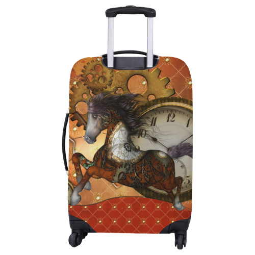 Steampunk, awesome steampunk horse Luggage Cover/Large 26"-28"