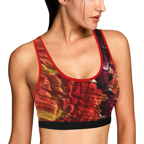Muscled Petals Women's All Over Print Sports Bra (Model T52)