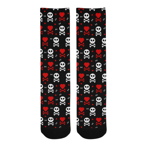 Skull Hearts Trouser Socks