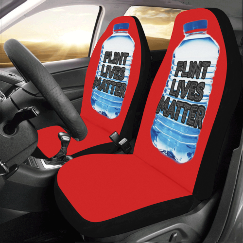 Red Flint Lives Matter Car Seat Covers (Set of 2)