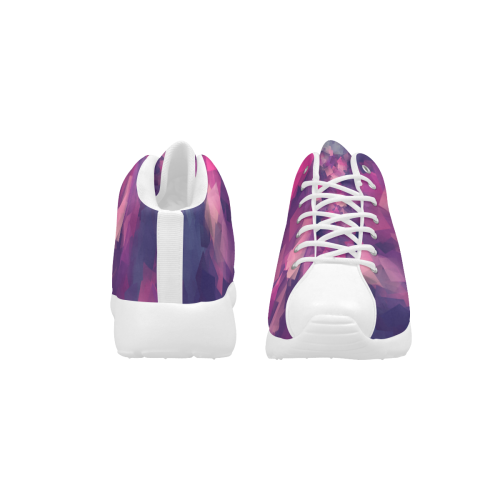 purple pink magenta cubism #modern Women's Basketball Training Shoes/Large Size (Model 47502)