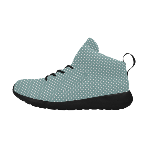 Silver blue polka dots Women's Chukka Training Shoes/Large Size (Model 57502)