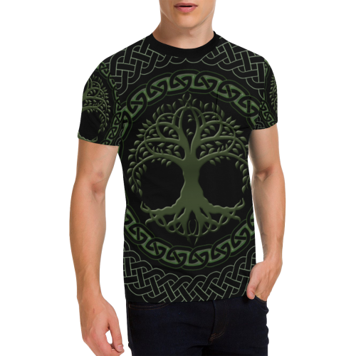 Awesome Celtic Tree Of Life Men's All Over Print T-Shirt with Chest Pocket (Model T56)