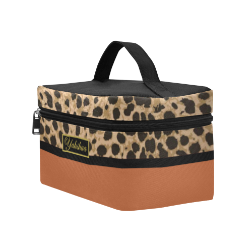 Yahweh Leopard Orange Cosmetic Bag/Large (Model 1658)