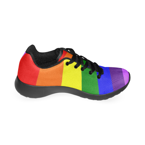 Rainbow Flag (Gay Pride - LGBTQIA+) Men's Running Shoes/Large Size (Model 020)