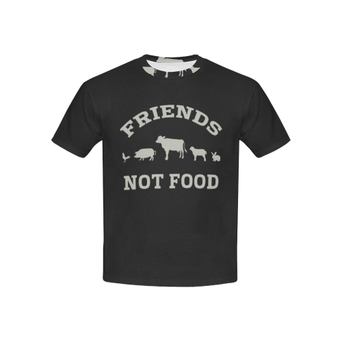 Friends Not Food (Go Vegan) Kids' All Over Print T-shirt (USA Size) (Model T40)