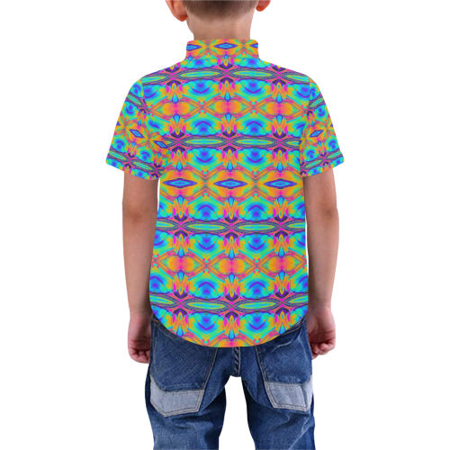 Kaleidoscope Boys' All Over Print Short Sleeve Shirt (Model T59)
