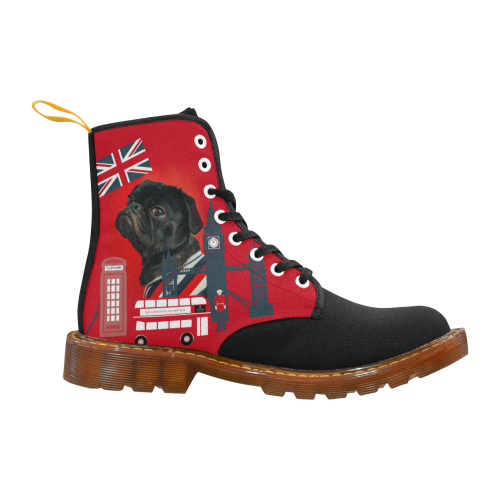 Cute Proud London Pug Martin Boots For Women Model 1203H