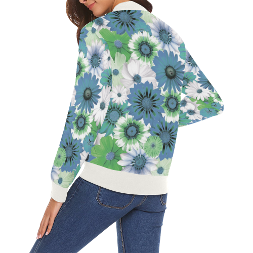 Spring Time Flowers 3 All Over Print Bomber Jacket for Women (Model H19)