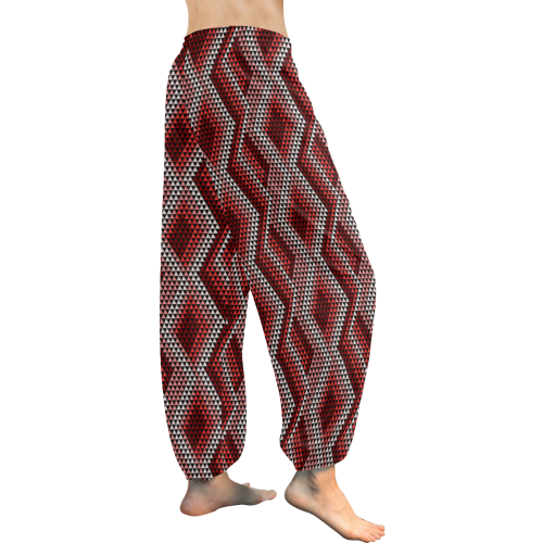 Red Ethnic Mosaic Women's All Over Print Harem Pants (Model L18)