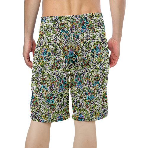 Multicolored Abstract Pattern Men's All Over Print Board Shorts (Model L16)