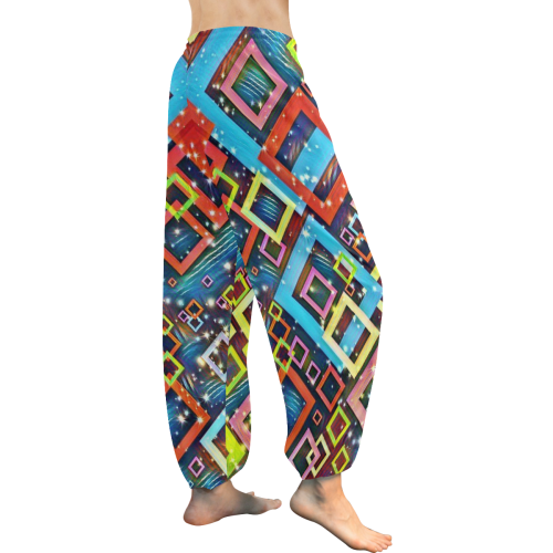 sparkling check pattern A by JamColors Women's All Over Print Harem Pants (Model L18)
