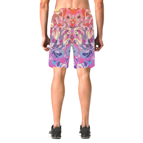 Summer Sunset Abstract * Purple Men's All Over Print Elastic Beach Shorts (Model L20)