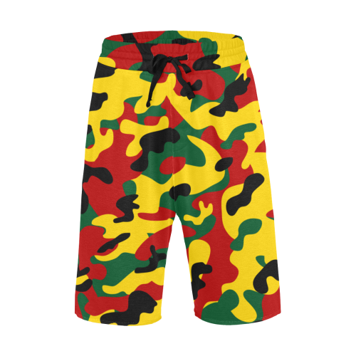 Rasta Colors Camo Men's All Over Print Casual Shorts (Model L23)