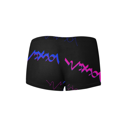 NUMBERS Collection 1234567 Black/Pink/Royal Women's All Over Print Boyshort Panties (Model L31)
