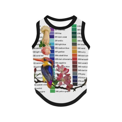 Colour Chart with Kingfisher All Over Print Pet Tank Top