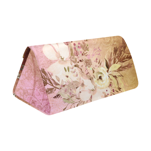 Wonderful floral design, vintage Custom Foldable Glasses Case