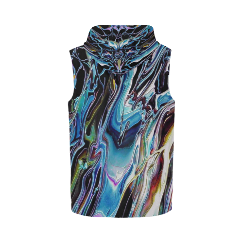 Downhill All Over Print Sleeveless Zip Up Hoodie for Men (Model H16)