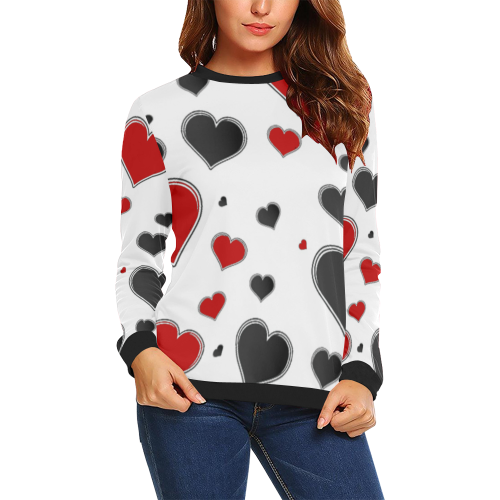 14rb All Over Print Crewneck Sweatshirt for Women (Model H18)