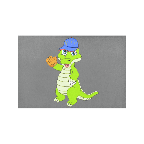 Baseball Gator Grey Placemat 12''x18''