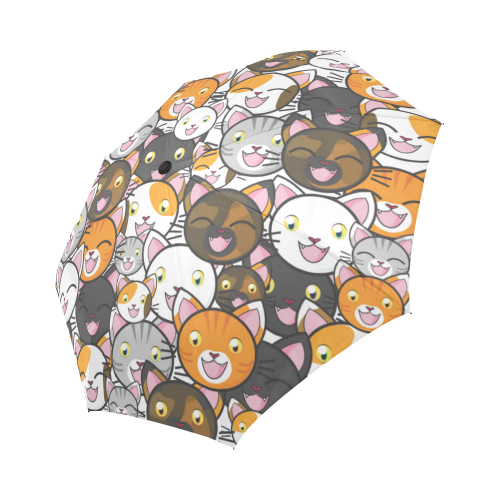 Funny Cats All Over Auto-Foldable Umbrella (Model U04)