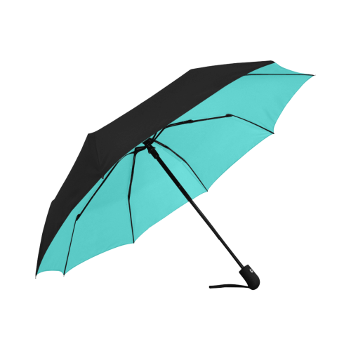 color medium turquoise Anti-UV Auto-Foldable Umbrella (Underside Printing) (U06)