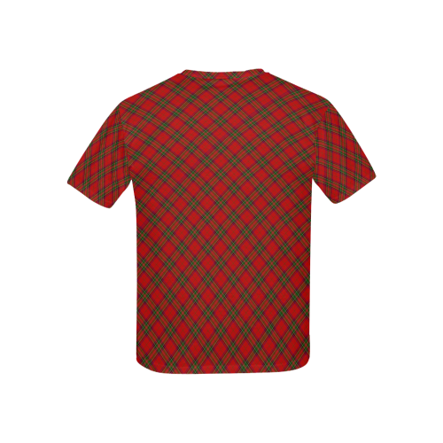 Red Tartan Plaid Pattern Kids' All Over Print T-shirt (USA Size) (Model T40)