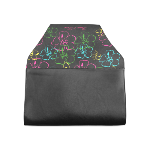 Peace & Love Floral Clutch Bag (Model 1630)