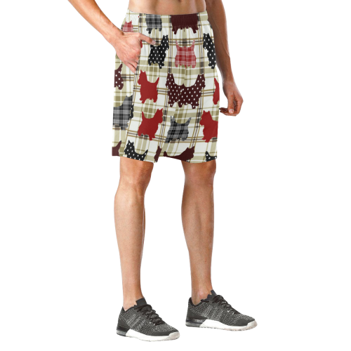 Westie Men's All Over Print Elastic Beach Shorts (Model L20)