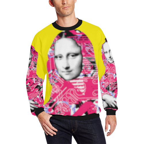Future Monalisa All Over Print Crewneck Sweatshirt for Men/Large (Model H18)