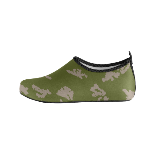 russian KLMK Berehzka green pink leaf Men's Slip-On Water Shoes (Model 056)