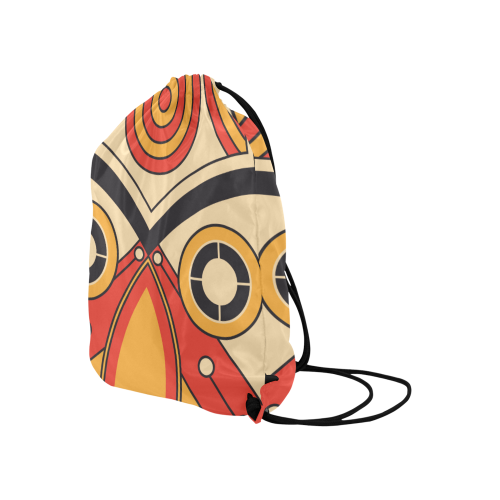 Geo Aztec Bull Tribal Large Drawstring Bag Model 1604 (Twin Sides)  16.5"(W) * 19.3"(H)