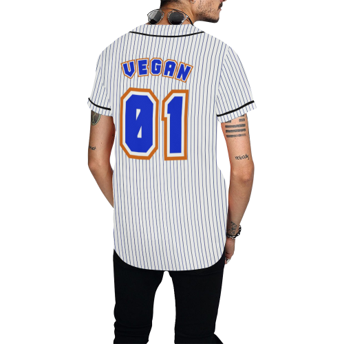 No. 1 Vegan All Over Print Baseball Jersey for Men (Model T50)