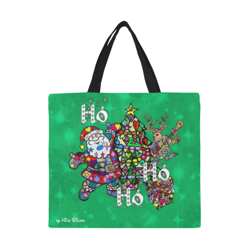 Ho Ho Ho X Mas by Nico Bielow All Over Print Canvas Tote Bag/Large (Model 1699)