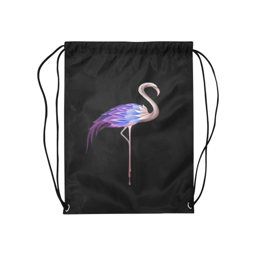 Rainbow flamingo Medium Drawstring Bag Model 1604 (Twin Sides) 13.8"(W) * 18.1"(H)