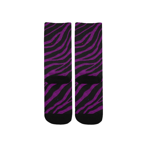 Ripped SpaceTime Stripes - Purple Kids' Custom Socks