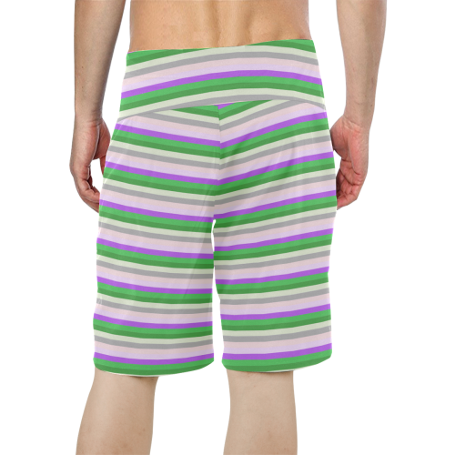 Fun Stripes 2 Men's All Over Print Board Shorts (Model L16)
