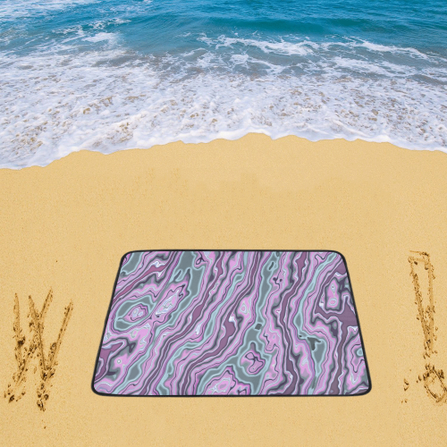 Purple marble Beach Mat 78"x 60"
