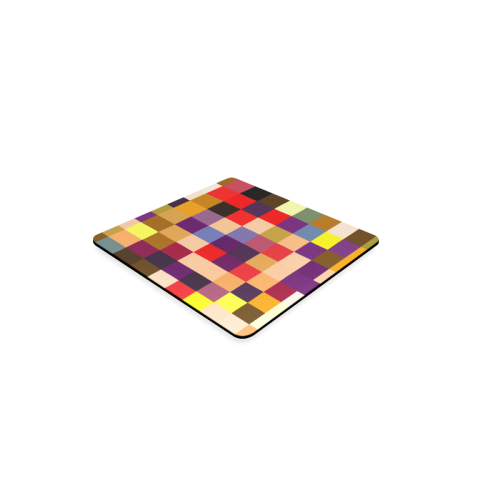 Alli Multi-Color Plaid Square Coaster